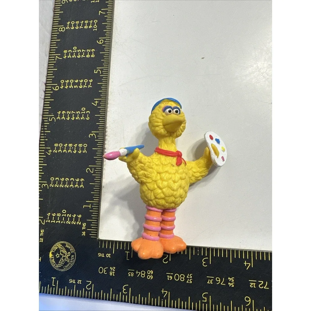 Sesame Street Applause Big Bird Painter Artist Figure‎ Cake Topper 1980s Vintage